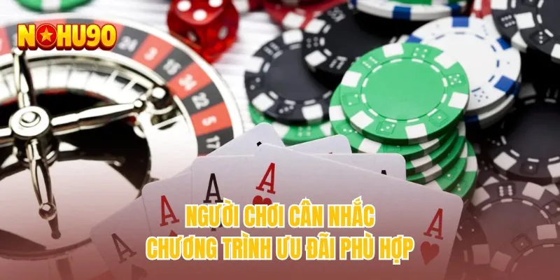 Người chơi cân nhắc chương trình ưu đãi phù hợp